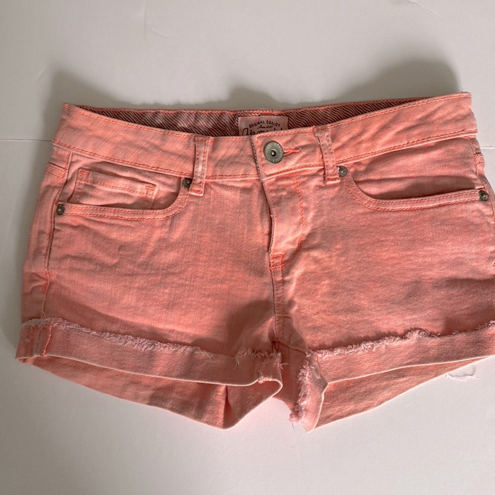 Pink jean shorts